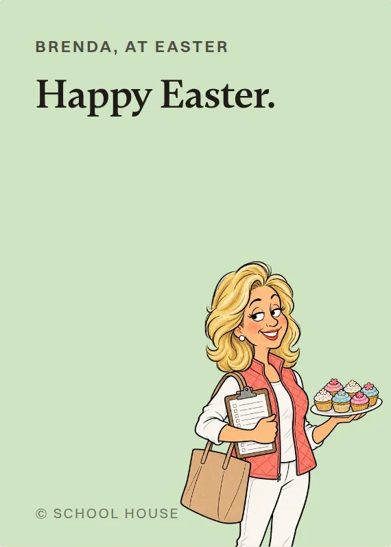 Brenda easter card: Happy Easter.