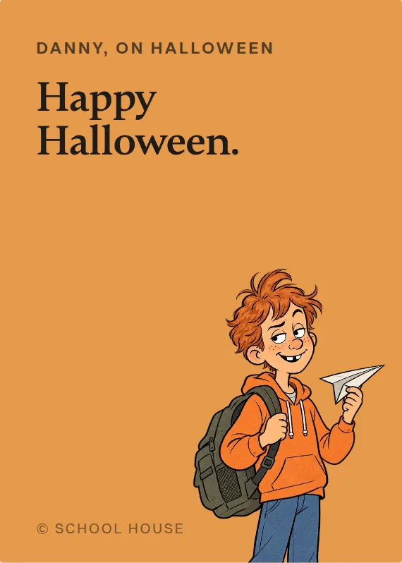 Danny halloween card: Happy Halloween.