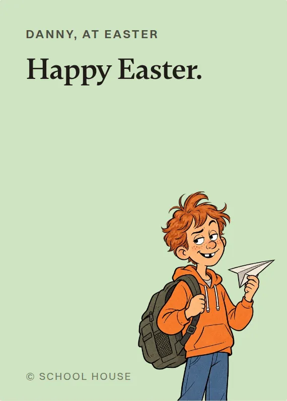 Danny easter card: Happy Easter.