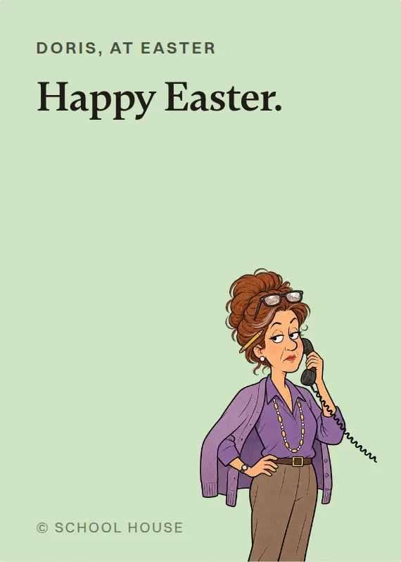 Doris easter card: Happy Easter.