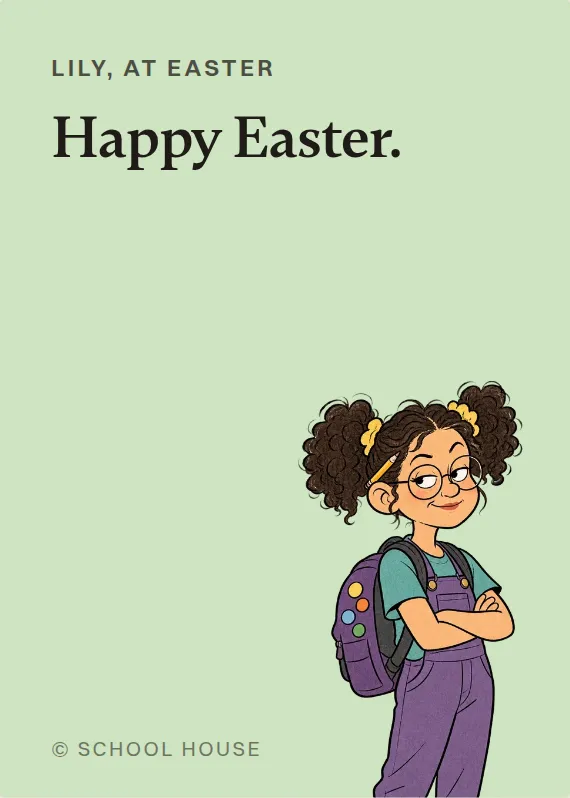 Lily easter card: Happy Easter.