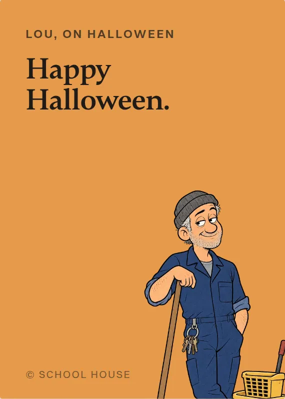 Lou halloween card: Happy Halloween.